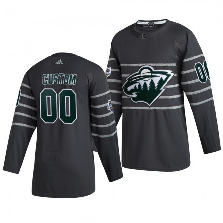 Minnesota Wild Personalizado Grijs Adidas 2020 NHL All-Star Authentic Shirt - Mannen